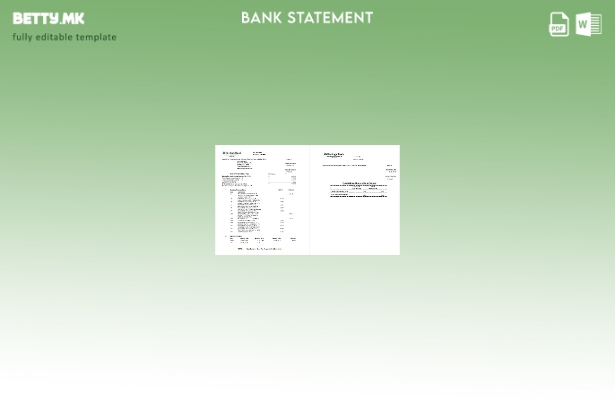 Модерен стил, шаблон за ексел банкарски изводи од USA Heritage